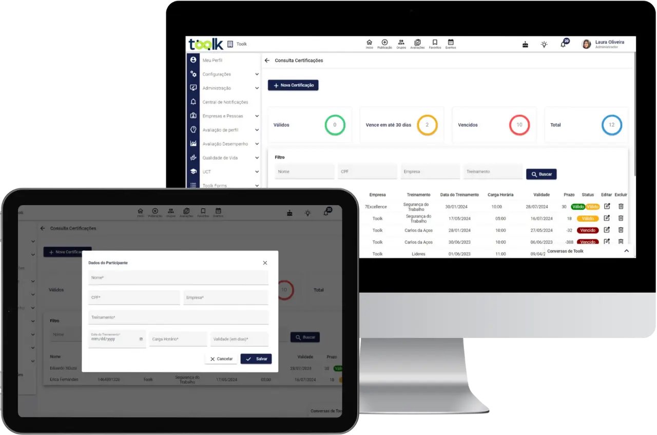 Controle de Certificações